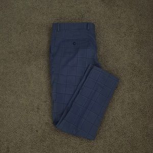 Blue checkered Perry Ellis